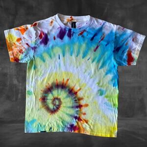Ice Dyed Kids All Genders T-shirt - Tie Dye Handmade - Boy's Girl's (Small 6)